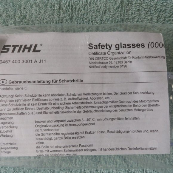 STIHL safety glasses, 99% protection from U.V., 0000-884-0307B - Picture 5 of 5